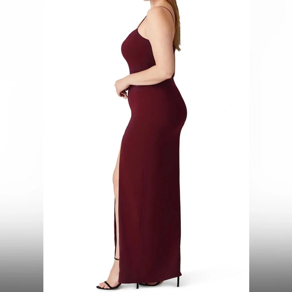 Jay Godfrey Harrah Gown Spaghetti Strap Slit Dress - Has Flaws/Broken Straps - Picture 5 of 8